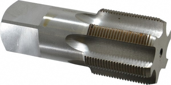 Straight Flute Tap: 2-12 UNS, 6 Flute, Bottoming Chamfer, High-Speed Steel, Bright/Uncoated Finish
