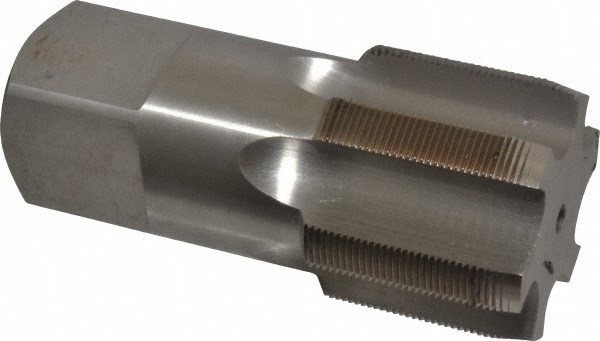 Straight Flute Tap: 2-3/8-16 UNS, 6 Flute, Plug Chamfer, 3B Class of Fit, HSS, Bright/Uncoated Finish
