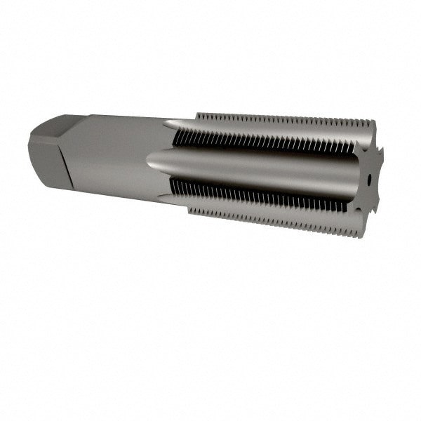 Straight Flute Tap: 2-1/2-8, UNS, 6 Flute, Plug, High-Speed Steel, Bright/Uncoated Finish