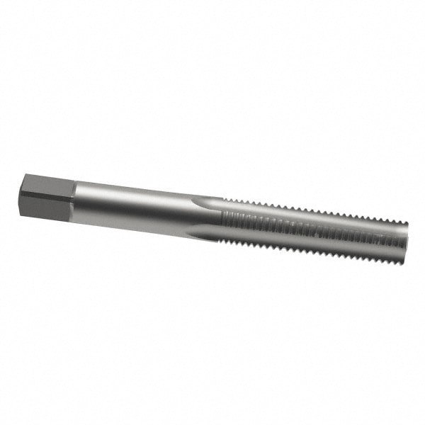 Straight Flute Tap: 3/8-16 UNC, 4 Flute, Plug Chamfer, 3B Class of Fit, High-Speed Steel, Bright/Uncoated Finish