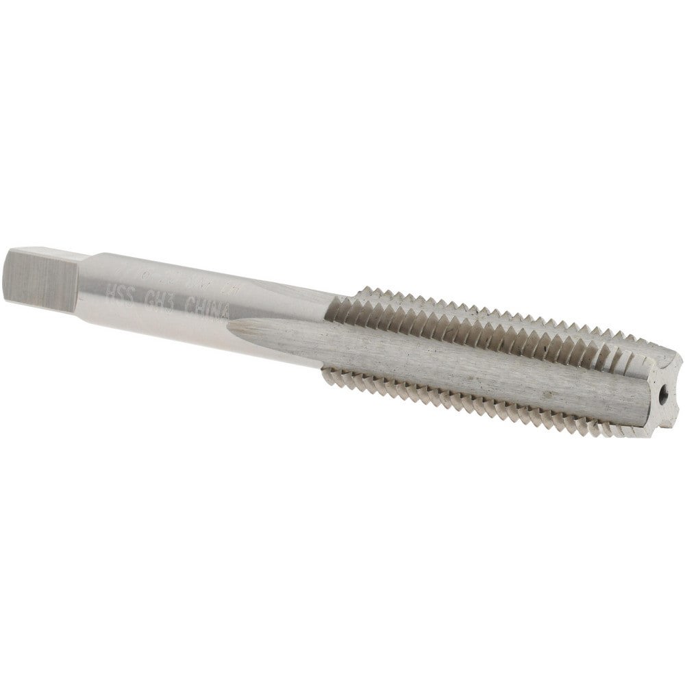 Straight Flute Tap: 7/16-20 UNF, 4 Flutes, Plug, High Speed Steel, Bright/Uncoated