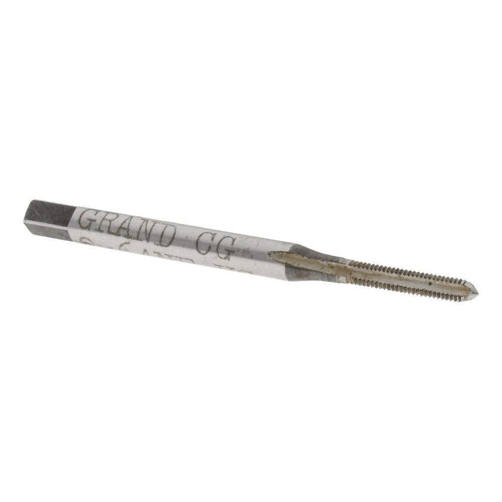 Straight Flute Tap: #2-64 UNF, 3 Flutes, Plug, 2B Class of Fit, High Speed Steel, Bright/Uncoated