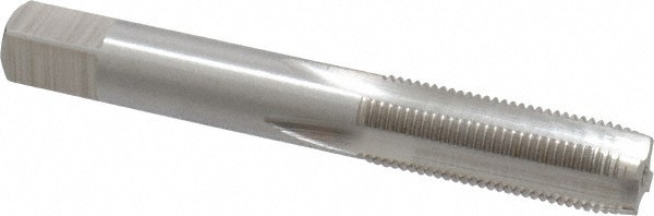 Straight Flute Tap: M10x1 Metric Fine, 4 Flute, Plug Chamfer, High-Speed Steel, Bright/Uncoated Finish