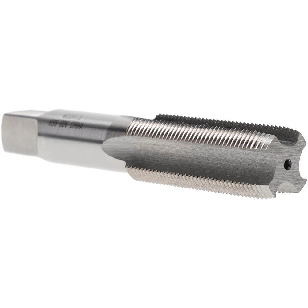 Straight Flute Tap: M22x1.5 Metric Fine, 4 Flute, Plug Chamfer, HSS, Bright/Uncoated Finish
