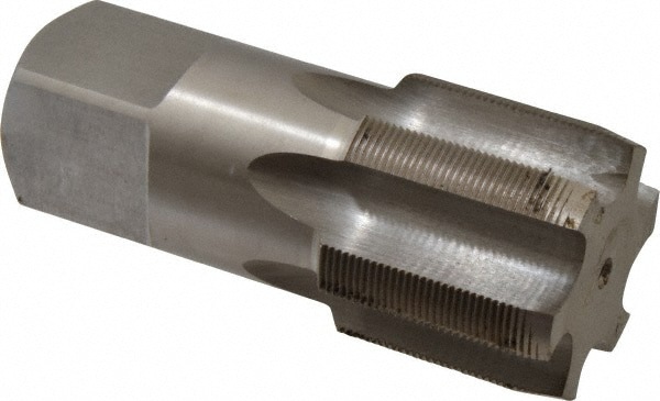 Straight Flute Tap: 2-1/4-16 UNS, 6 Flute, Plug Chamfer, HSS, Bright/Uncoated Finish
