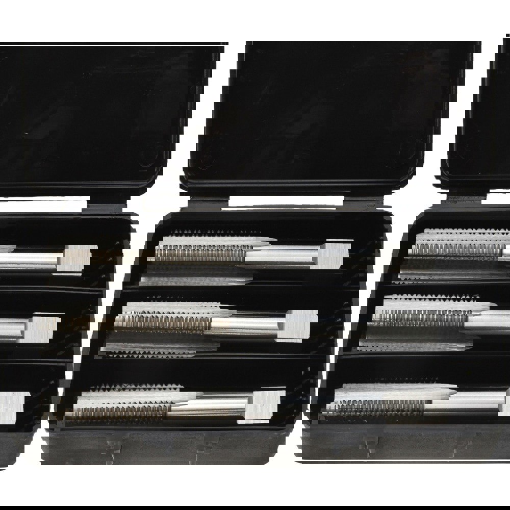 Tap Set: Metric Fine, 4 Flute, High Speed Steel, Bright Finish