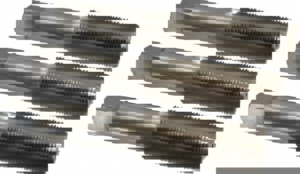 Tap Set: Metric Fine, 4 Flute, High Speed Steel, Bright Finish