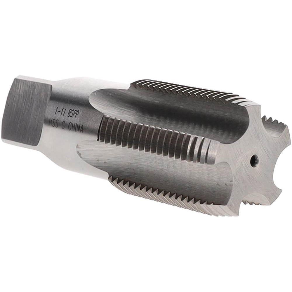 British Standard Pipe Tap: 1-11 G(BSP), Plug Chamfer, 5 Flutes