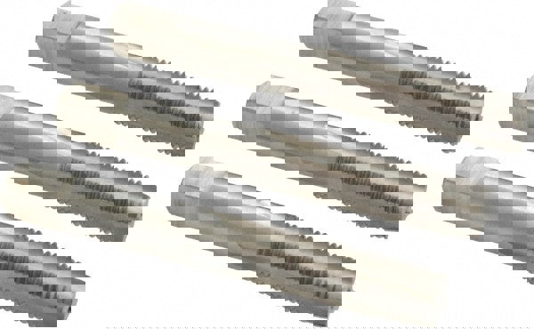 Tap Set: Metric Fine, 4 Flute, High Speed Steel, Bright Finish