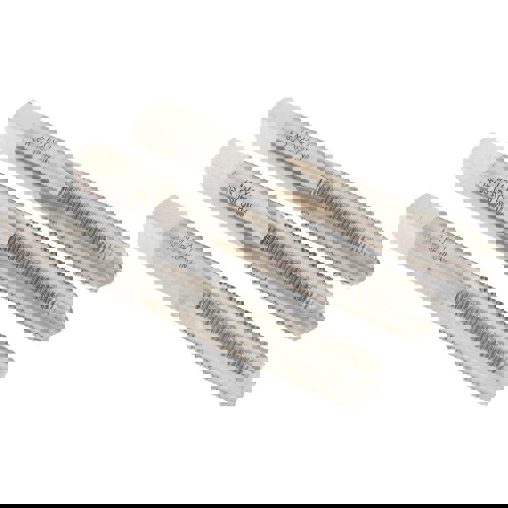 Tap Set: Metric Fine, 4 Flute, High Speed Steel, Bright Finish