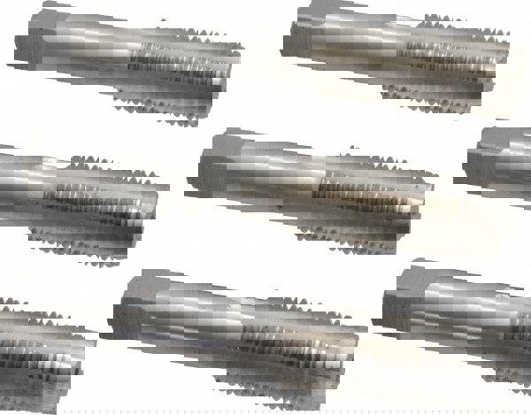 Tap Set: Metric Fine, 4 Flute, High Speed Steel, Bright Finish