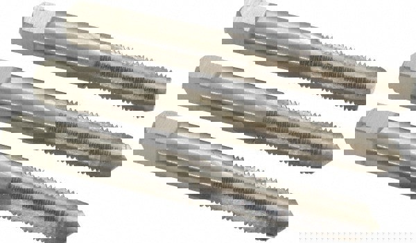 Tap Set: Metric Fine, 4 Flute, High Speed Steel, Bright Finish