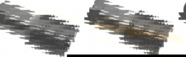 Straight Flute Tap: M16x1.5 Metric Fine, 4 Flute, Bottoming Chamfer, HSS, Bright/Uncoated Finish