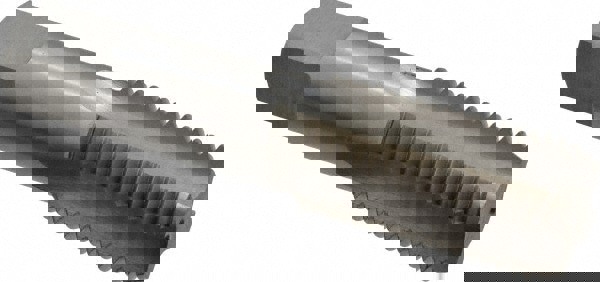 Straight Flute Tap: M33x3.5 Metric Coarse, 4 Flute, Bottoming Chamfer, HSS, Bright/Uncoated Finish