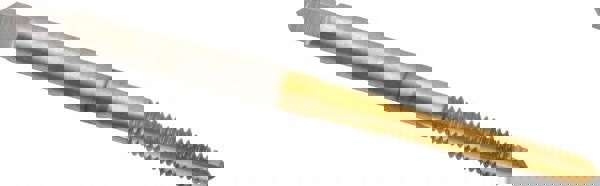 Straight Flute Tap: #5-40 UNC, 3 Flutes, Plug, 2B/3B Class of Fit, High Speed Steel, TiN Coated