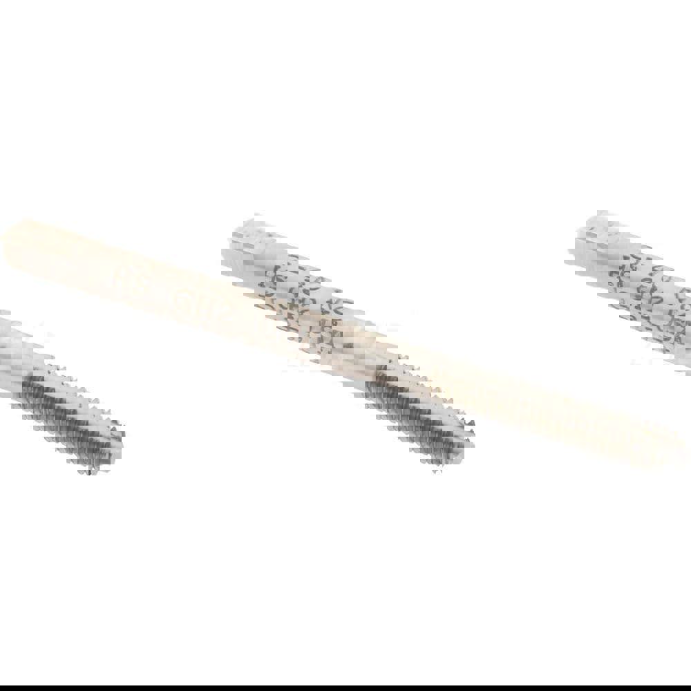 Spiral Point Tap: #5-40 UNC, 2 Flutes, Bottoming, 2B/3B Class of Fit, High Speed Steel, Bright Finish