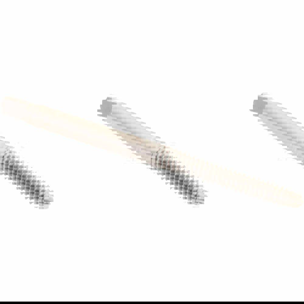 Straight Flute Tap: #6-32 UNC, 2 Flutes, Plug, 3B Class of Fit, High Speed Steel, Bright/Uncoated