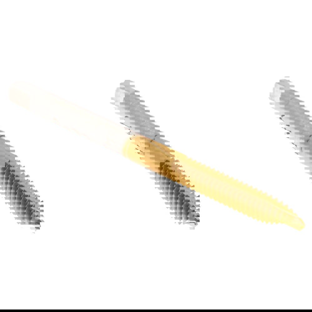 Spiral Point Tap: #6-32 UNC, 2 Flutes, Plug, High Speed Steel, TiN Coated