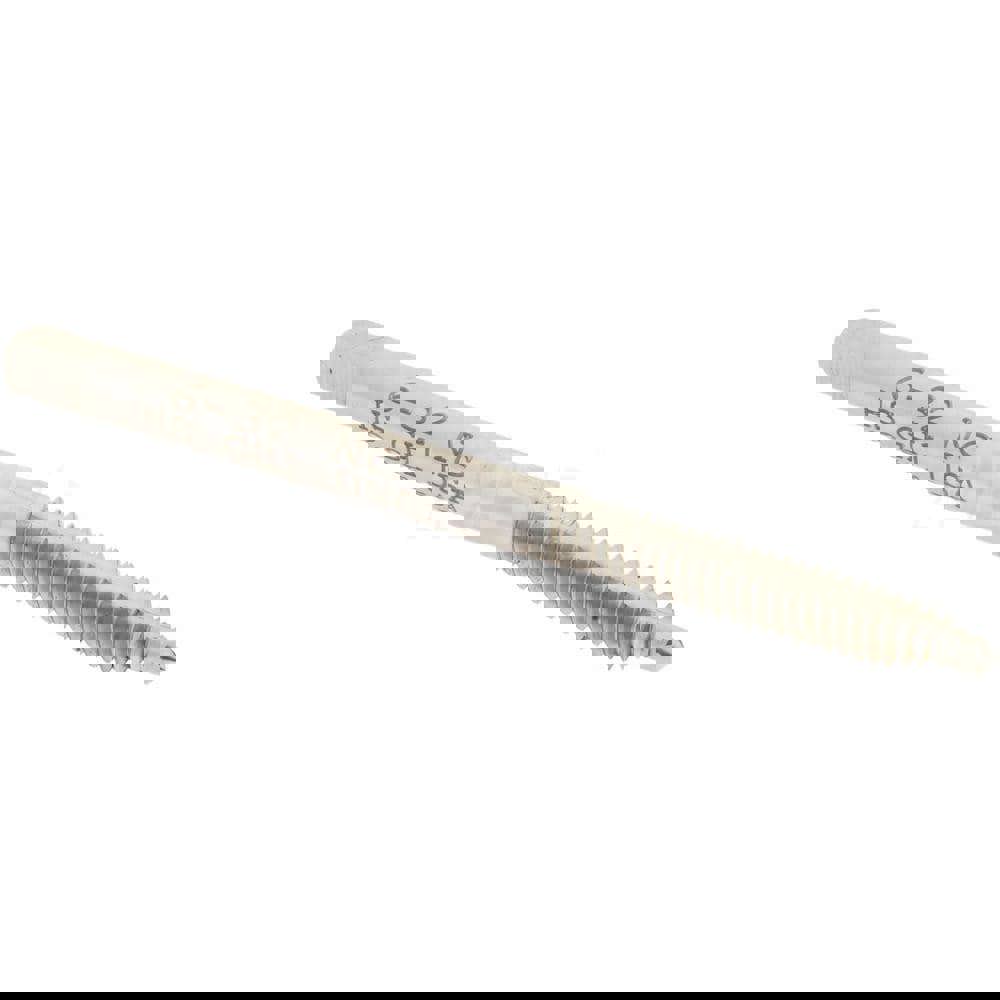 Spiral Point Tap: #6-32 UNC, 2 Flutes, Plug, High Speed Steel, Bright Finish