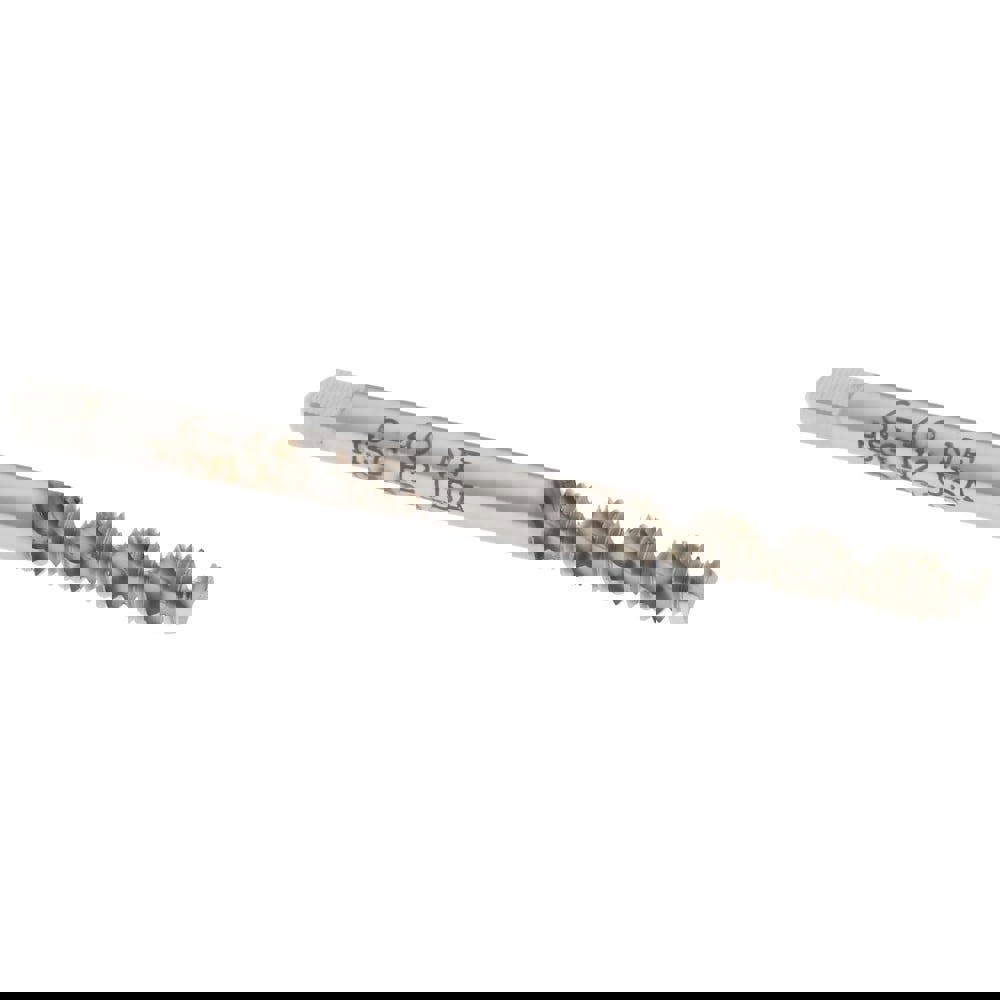 Spiral Flute Tap: #6-40 UNF, 2 Flutes, Bottoming, 2B/3B Class of Fit, High Speed Steel, Bright/Uncoated