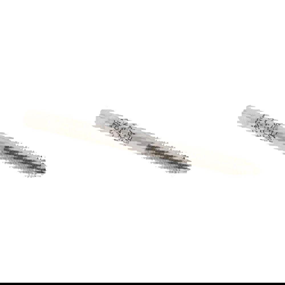 Spiral Point Tap: #8-32 UNC, 2 Flutes, Plug, High Speed Steel, Bright Finish