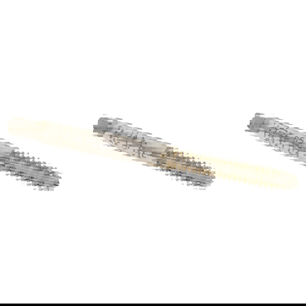 Straight Flute Tap: #10-24 UNC, 4 Flutes, Plug, High Speed Steel, Bright/Uncoated