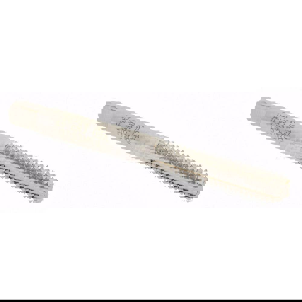 Straight Flute Tap: #12-24 UNC, 4 Flutes, Bottoming, 2B/3B Class of Fit, High Speed Steel, Bright/Uncoated