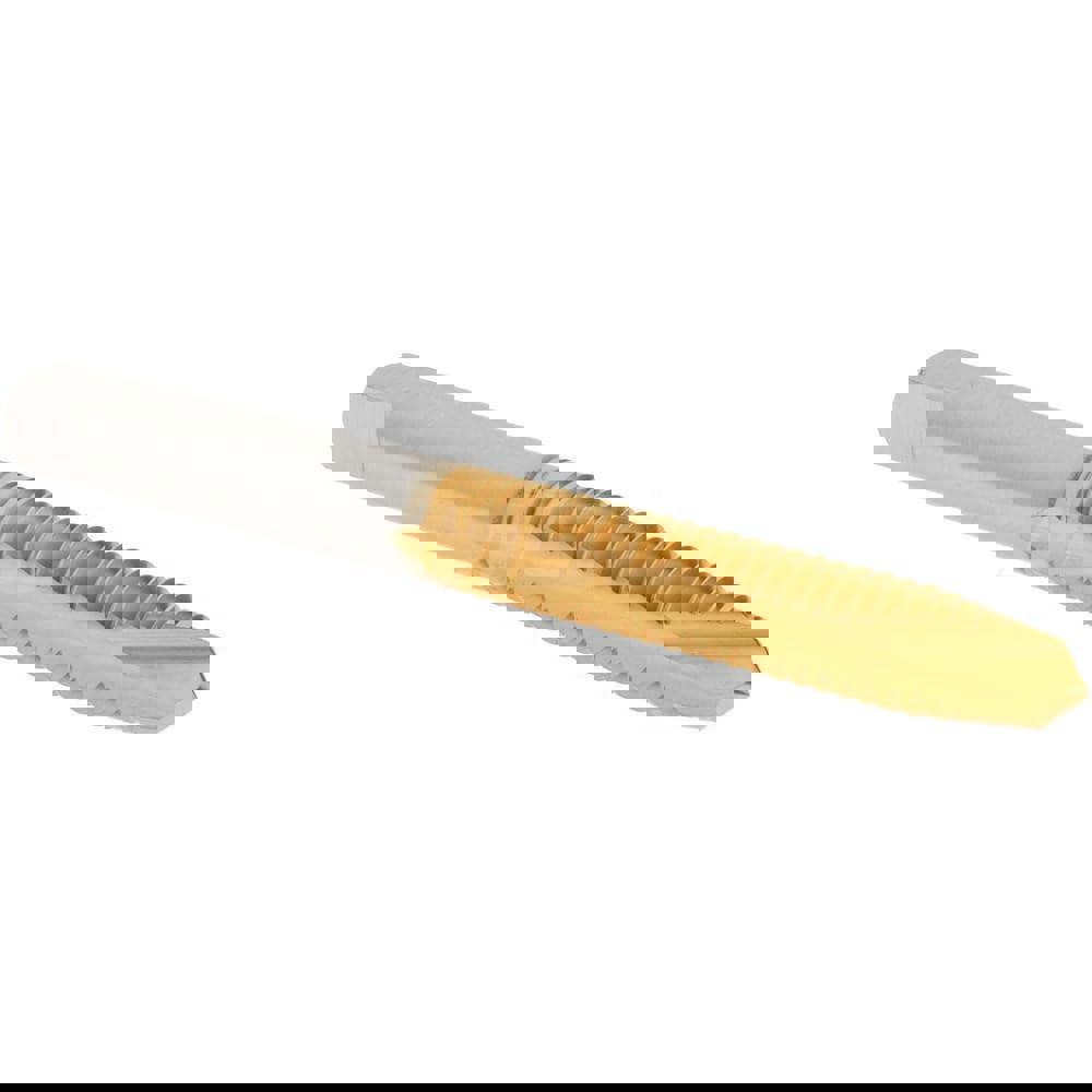 Spiral Point Tap: 1/4-20 UNC, 2 Flutes, Plug, High Speed Steel, TiN Coated