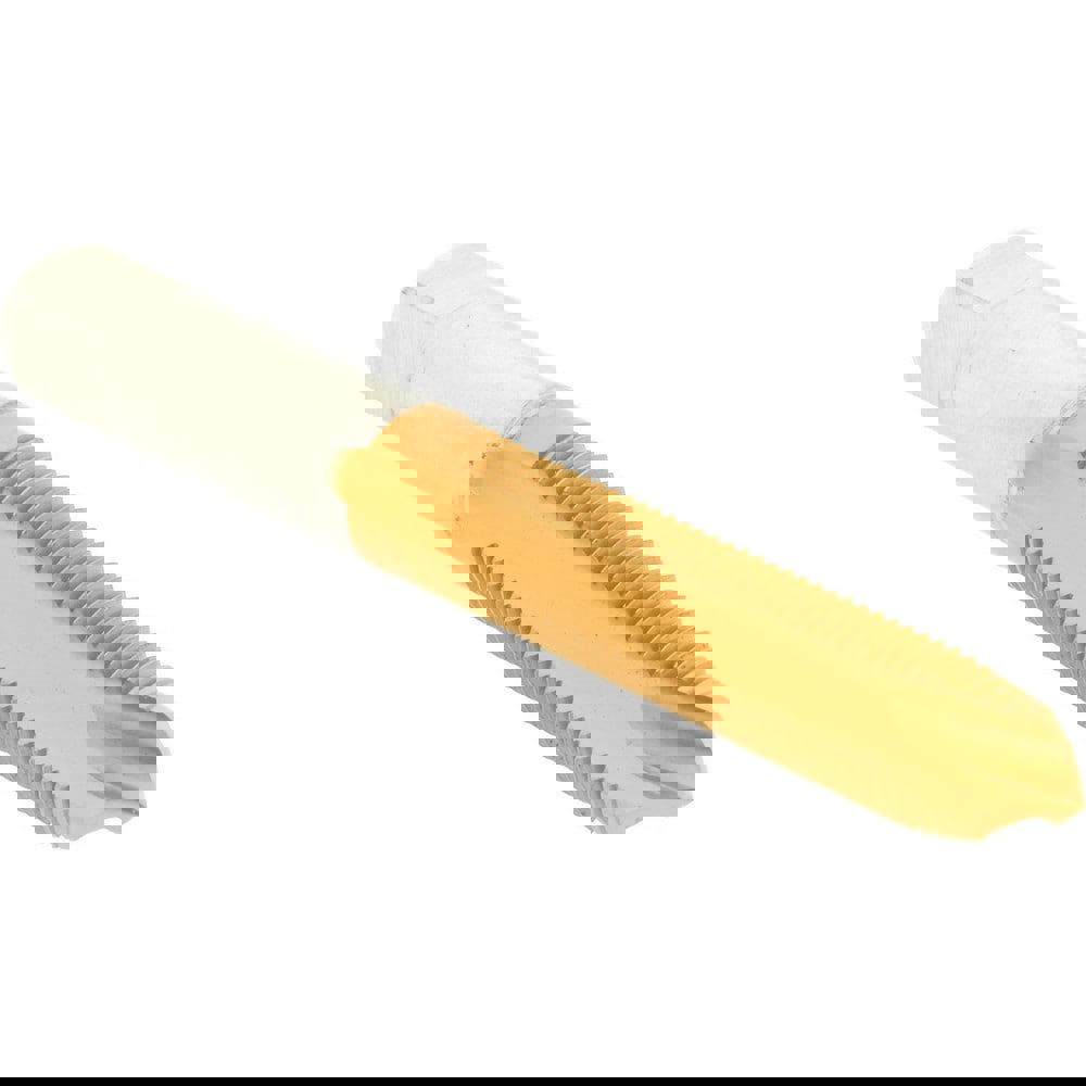 Spiral Point Tap: 3/8-24, UNF, 3 Flutes, Plug, High Speed Steel, TiN Finish