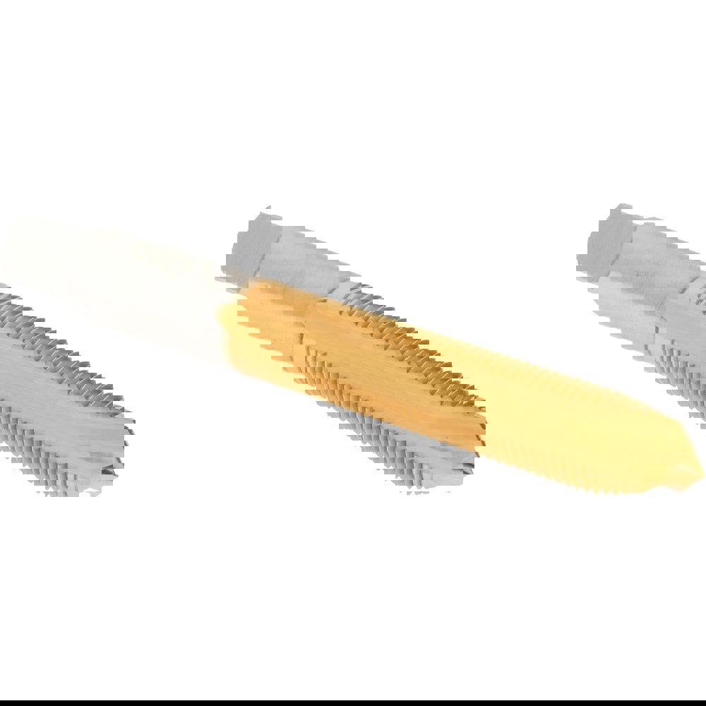 Spiral Point Tap: 3/8-24 UNF, 3 Flutes, Plug, 3B Class of Fit, High Speed Steel, TiN Coated
