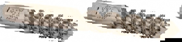 Spiral Flute Tap: 3/8-24, UNF, 3 Flute, Plug, 3B Class of Fit, High Speed Steel