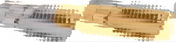 Straight Flutes Tap: 3/4-10, UNC, 4 Flutes, Plug, High Speed Steel, TiN Finish