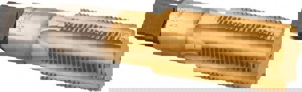 Straight Flutes Tap: 1-1/4-12, UNF, 6 Flutes, Plug, 3B, High Speed Steel, TiN Finish