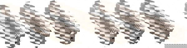 Tap Set: 5/8-18 UNF, 4 Flute, High Speed Steel, Bright Finish