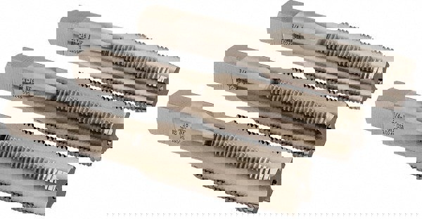 Tap Set: 3/4-16 UNF, 4 Flute, High Speed Steel, Bright Finish