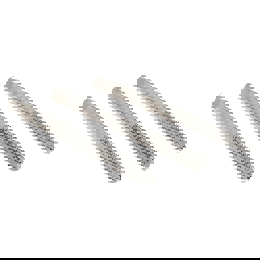 Tap Set: #10-32 UNF, 4 Flute, High Speed Steel, Bright Finish