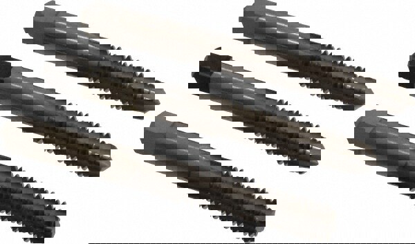 Tap Set: 5/16-18 UNC, 4 Flute, High Speed Steel, Bright Finish