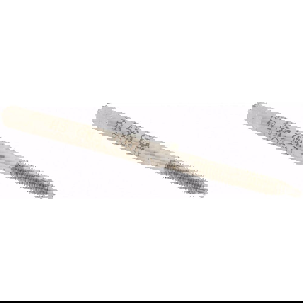 Spiral Point Tap: #4-48, UNF, 2 Flutes, Plug, High Speed Steel, Bright Finish