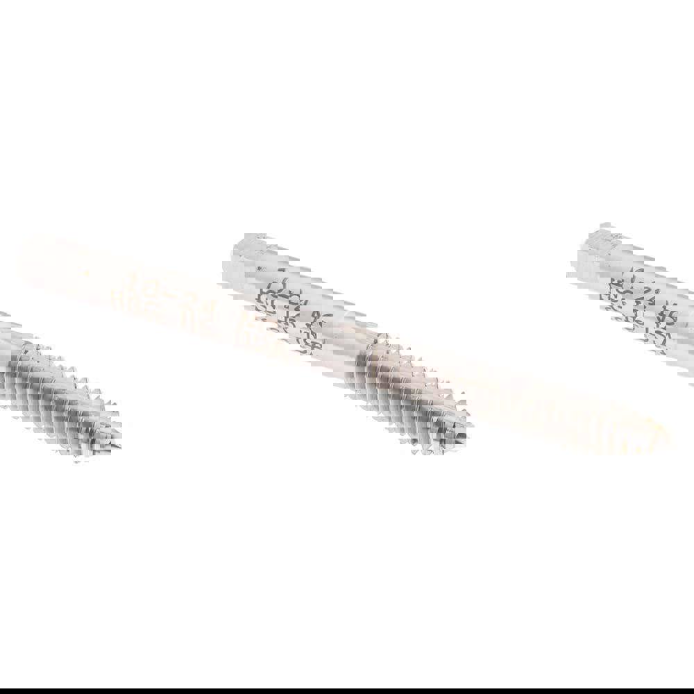 Spiral Point Tap: #10-24 UNC, 2 Flutes, Plug Chamfer, HSS, Bright/Uncoated Coated