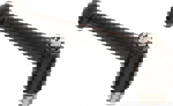 Threaded Hole Adjustable Clamping Handle: M12 x 1.75 Thread, 25 mm Hub Dia, Die Cast Zinc, Black