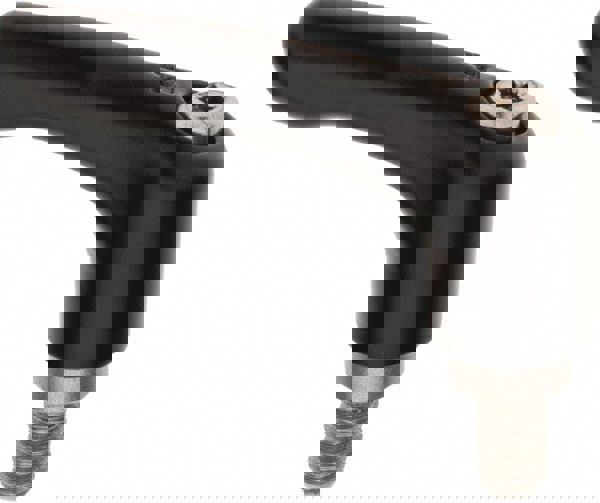 Threaded Stud Adjustable Clamping Handle: M6 x 1.00 Thread, 13 mm Hub Dia, Die Cast Zinc, Black