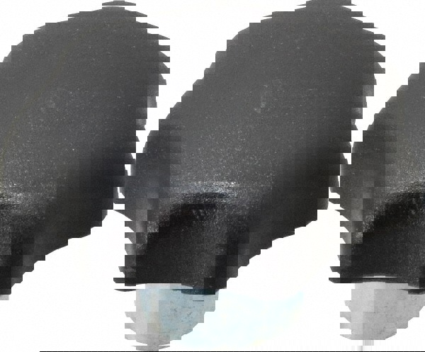 Star Lobed Knob: 50 mm Head Dia, 7 Points, Thermoplastic Elastomer, Black