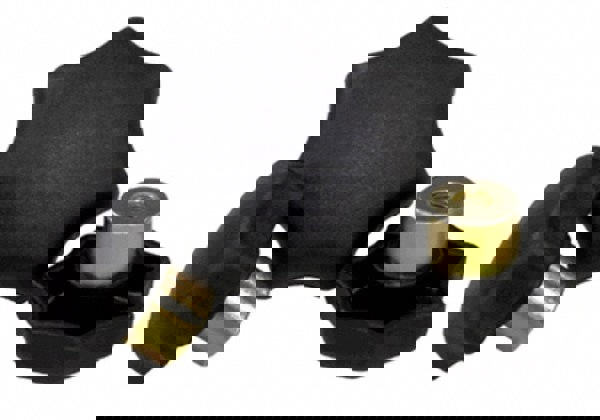 Star Lobed Knob: 63 mm Head Dia, 7 Points, Thermoplastic Elastomer, Black