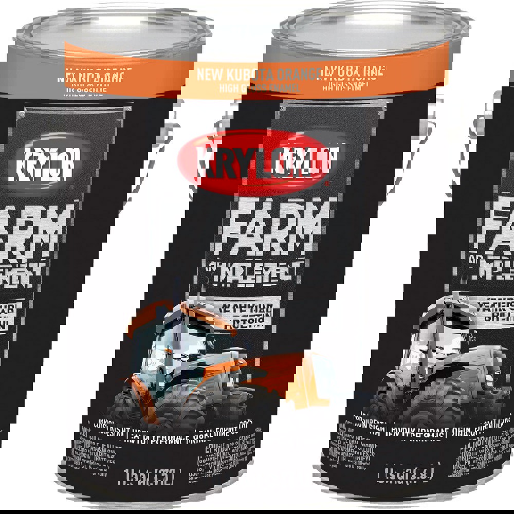 Paints; Product Type: Brush-On ; Color Family: Orange ; Color: New Kubota Orange ; Finish: High-Gloss ; Applicable Material: Wood; Metal ; Indoor/Outdoor: Outdoor