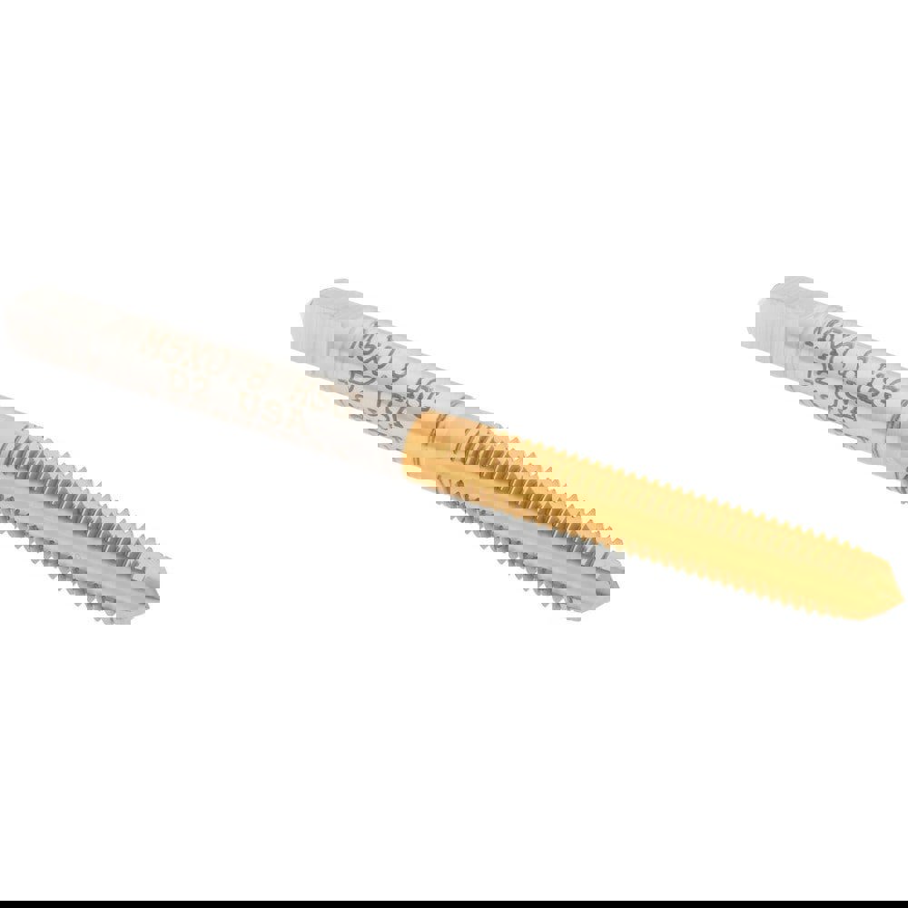 Straight Flute Tap: M5x0.80 Metric Coarse, 4 Flutes, Plug, High Speed Steel, TiN Coated