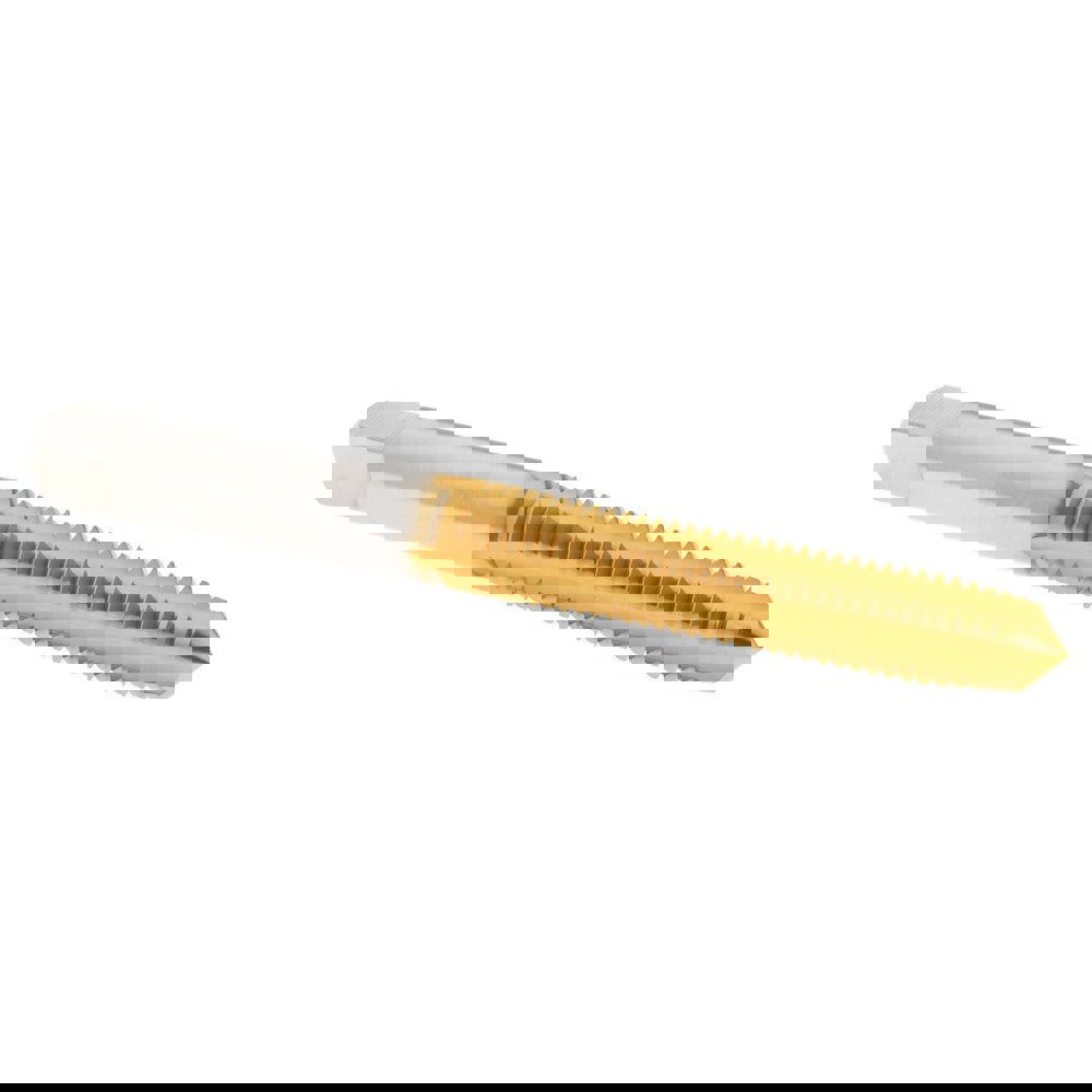 Straight Flute Tap: M6x1.00 Metric Coarse, 4 Flutes, Plug, High Speed Steel, TiN Coated