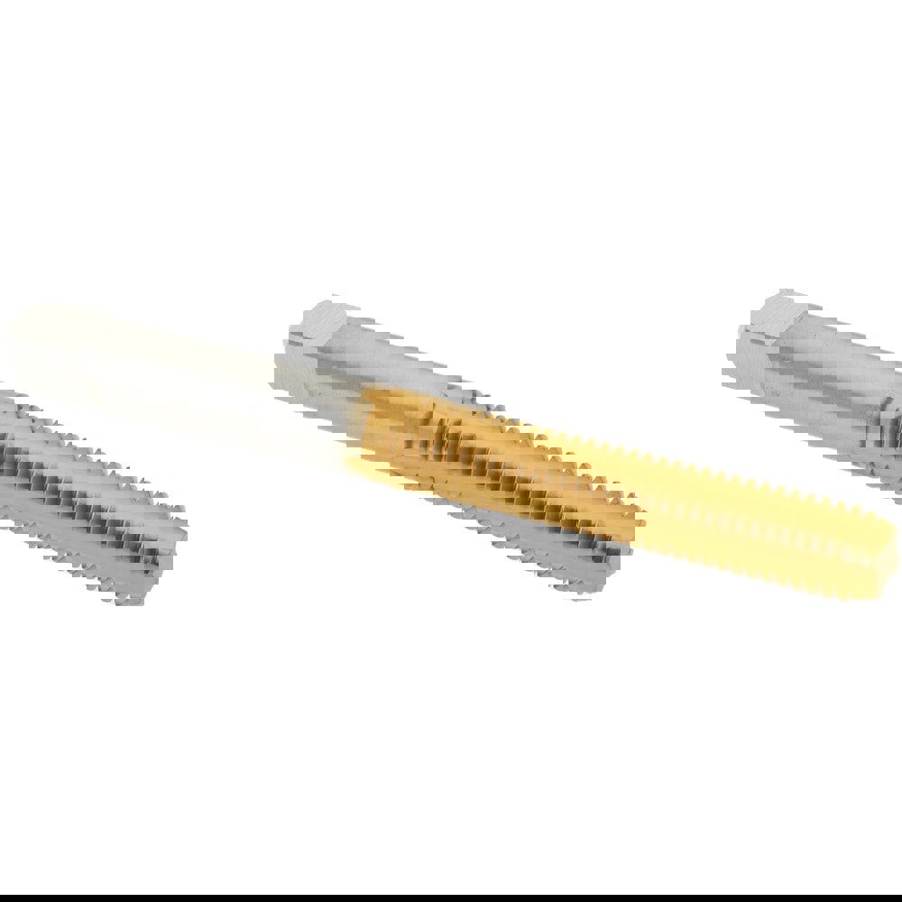 Straight Flute Tap: M6x1.00 Metric Coarse, 4 Flutes, Bottoming, High Speed Steel, TiN Coated