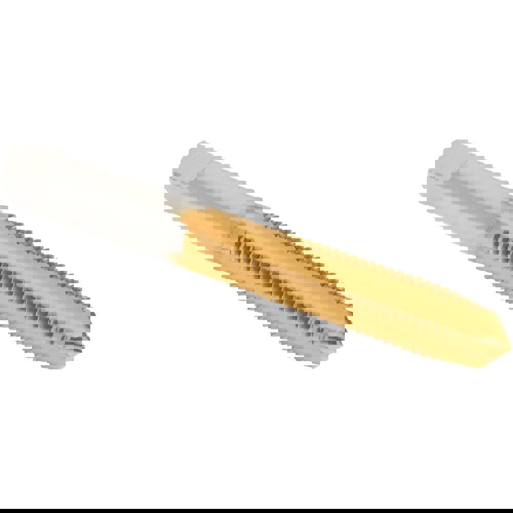 Straight Flute Tap: M8x1.25 Metric Coarse, 4 Flutes, Plug, High Speed Steel, TiN Coated