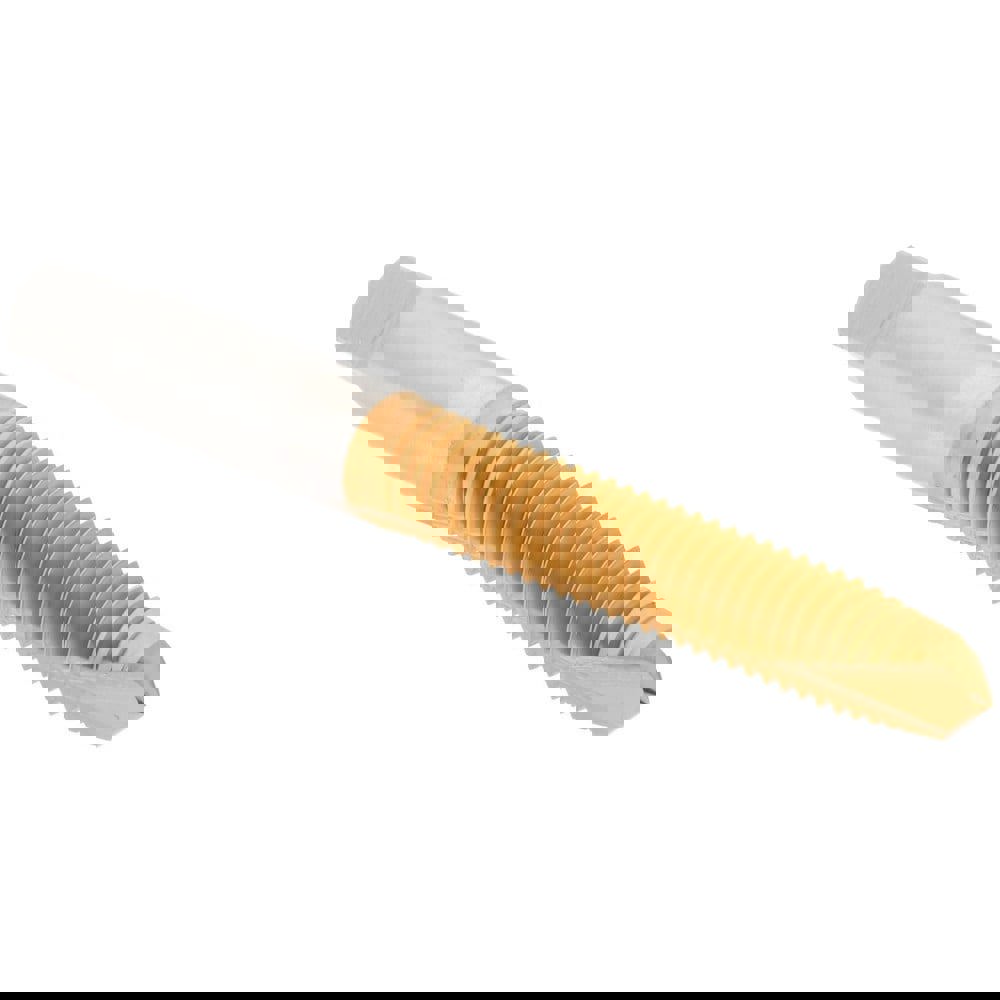 Spiral Point Tap: M8x1.25 Metric Coarse, 2 Flutes, Plug, High Speed Steel, TiN Coated