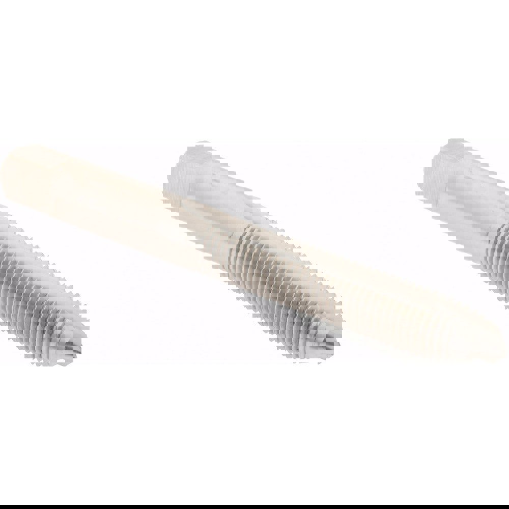 Spiral Point Tap: M8x1.00 Metric Fine, 2 Flutes, Plug, High Speed Steel, Bright Finish